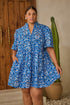 Lulu Floral Dixie Split Neck Shift Dress Curve